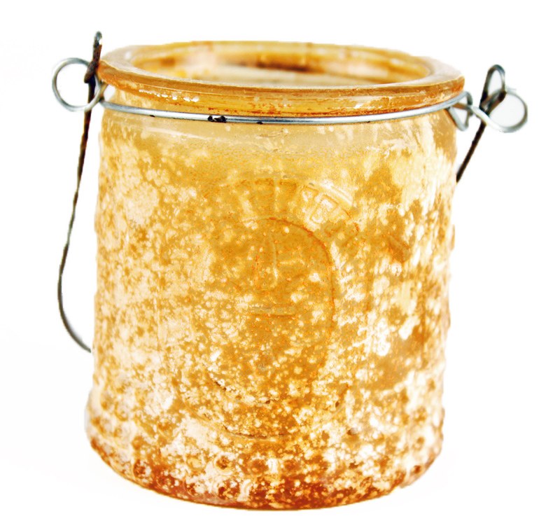 Picture of Orange frosted hanging tealight holder